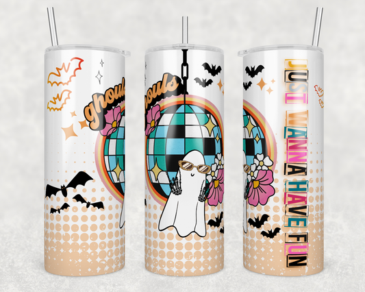 Halloween Retro Ghosts, Sublimation, Ready to Print, Ready To Press, Print Out Transfer, 20 oz, Skinny Tumbler Transfer, NOT A DIGITAL