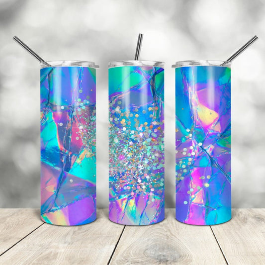 Holographic Glitter Wrap Sublimation, Sublimation, Ready To Press, Print Out Transfer, 20 oz, Skinny Tumbler Transfer, NOT A DIGITAL