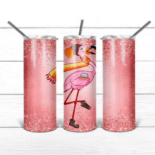 Pink Flamingo Wrap Sublimation, Sublimation, Ready To Press, Print Out Transfer, 20 oz, Skinny Tumbler Transfer, NOT A DIGITAL