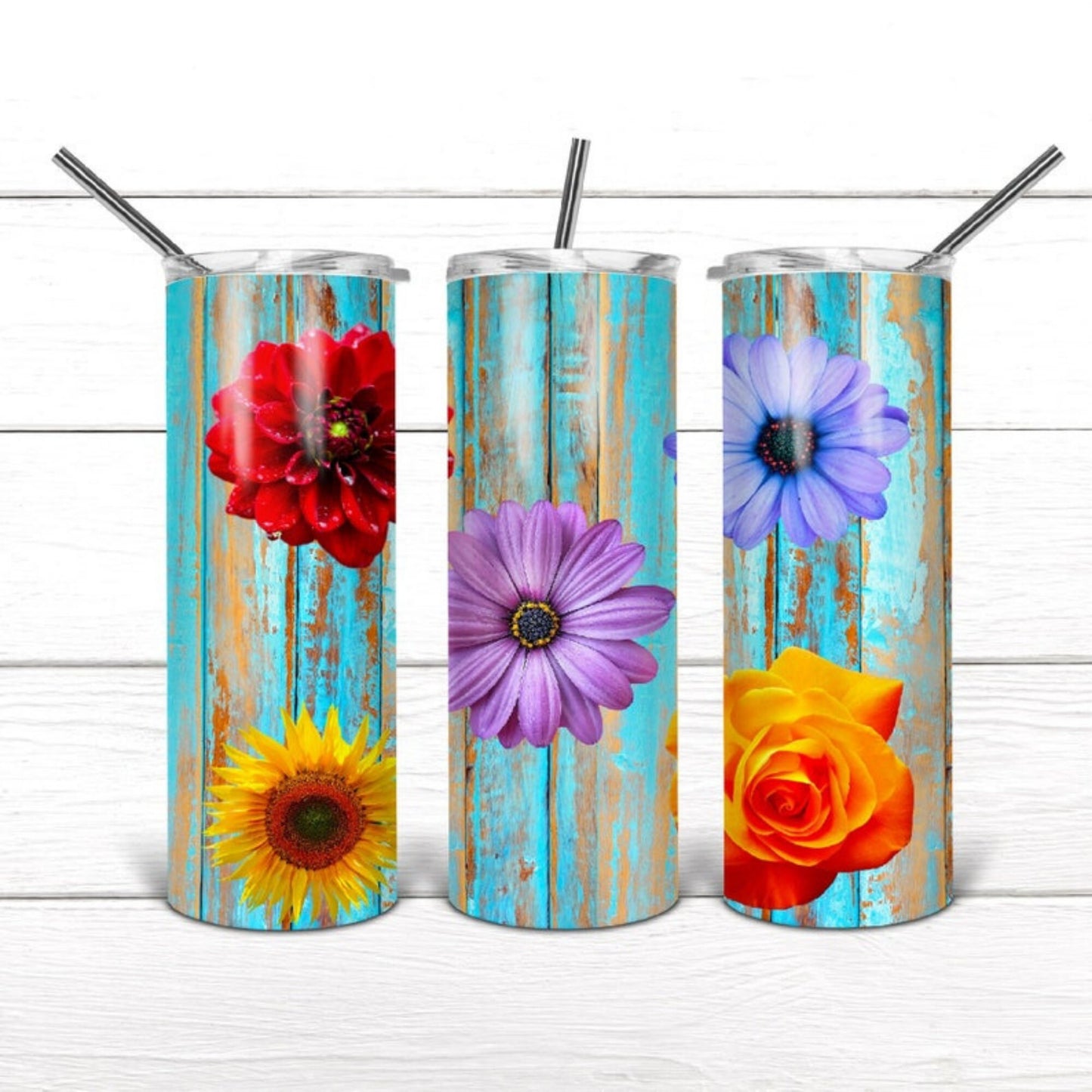 Flower Wood Wrap Sublimation, Sublimation, Ready To Press, Print Out Transfer, 20 oz, Skinny Tumbler Transfer, NOT A DIGITAL