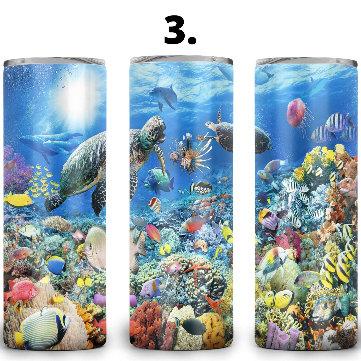 Sea Life Underwater Life Wrap Sublimation, Sublimation, Ready To Press, Print Out Transfer, 20 oz, Skinny Tumbler Transfer, NOT A DIGITAL