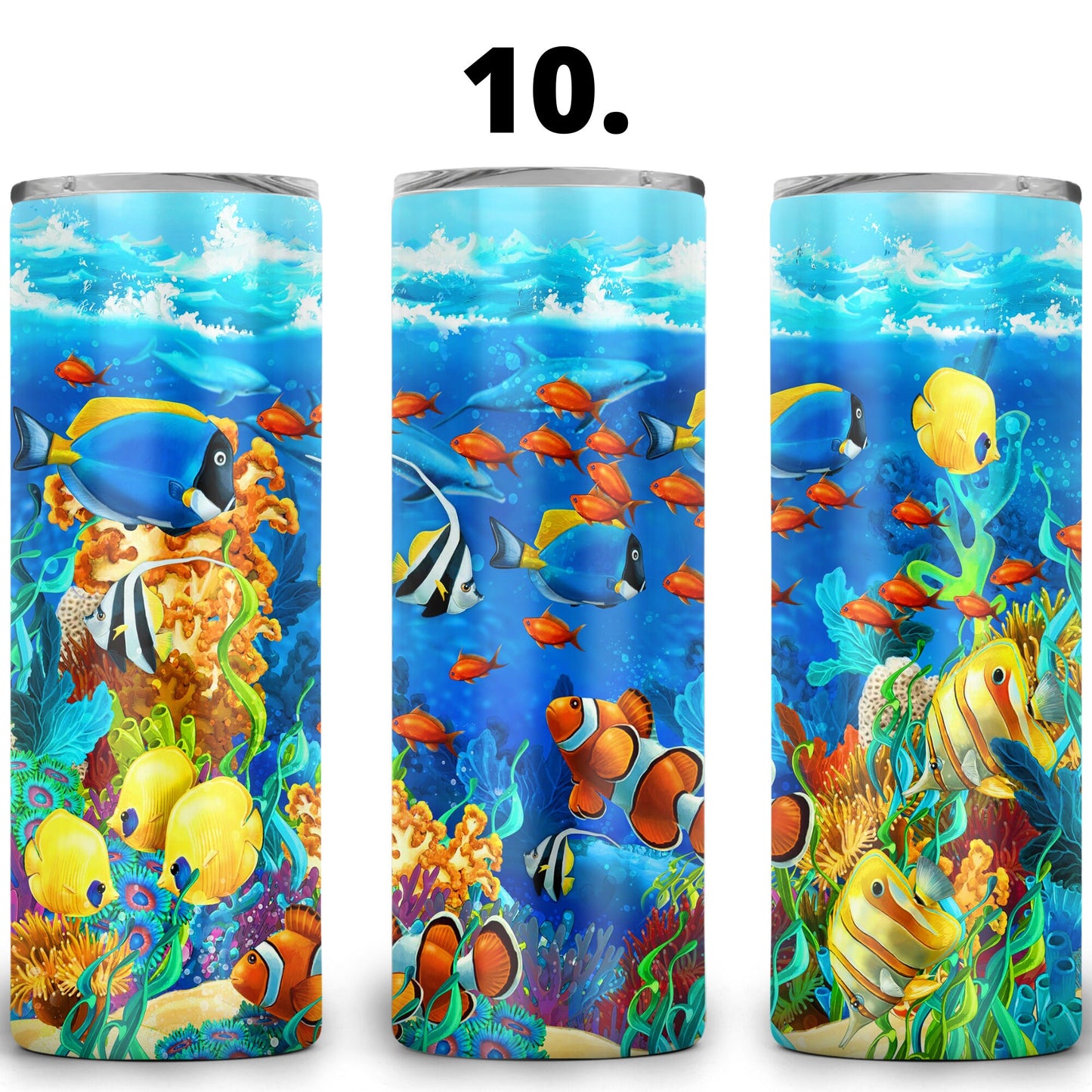 Sea Life Underwater Life Wrap Sublimation, Sublimation, Ready To Press, Print Out Transfer, 20 oz, Skinny Tumbler Transfer, NOT A DIGITAL