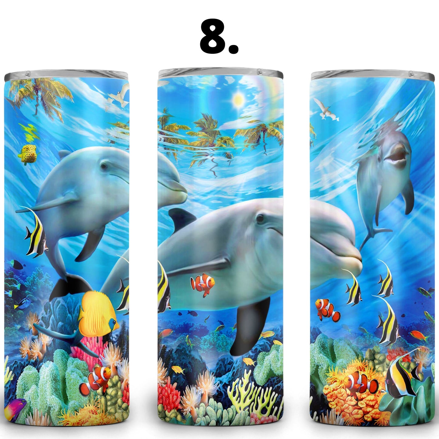 Sea Life Underwater Life Wrap Sublimation, Sublimation, Ready To Press, Print Out Transfer, 20 oz, Skinny Tumbler Transfer, NOT A DIGITAL