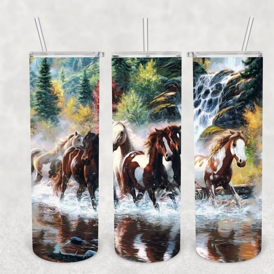 Horses, Western, Cowboys,  Sublimation, Ready To Press, Print Out Transfer, 20 oz, Skinny Tumbler Transfer, NOT A DIGITAL