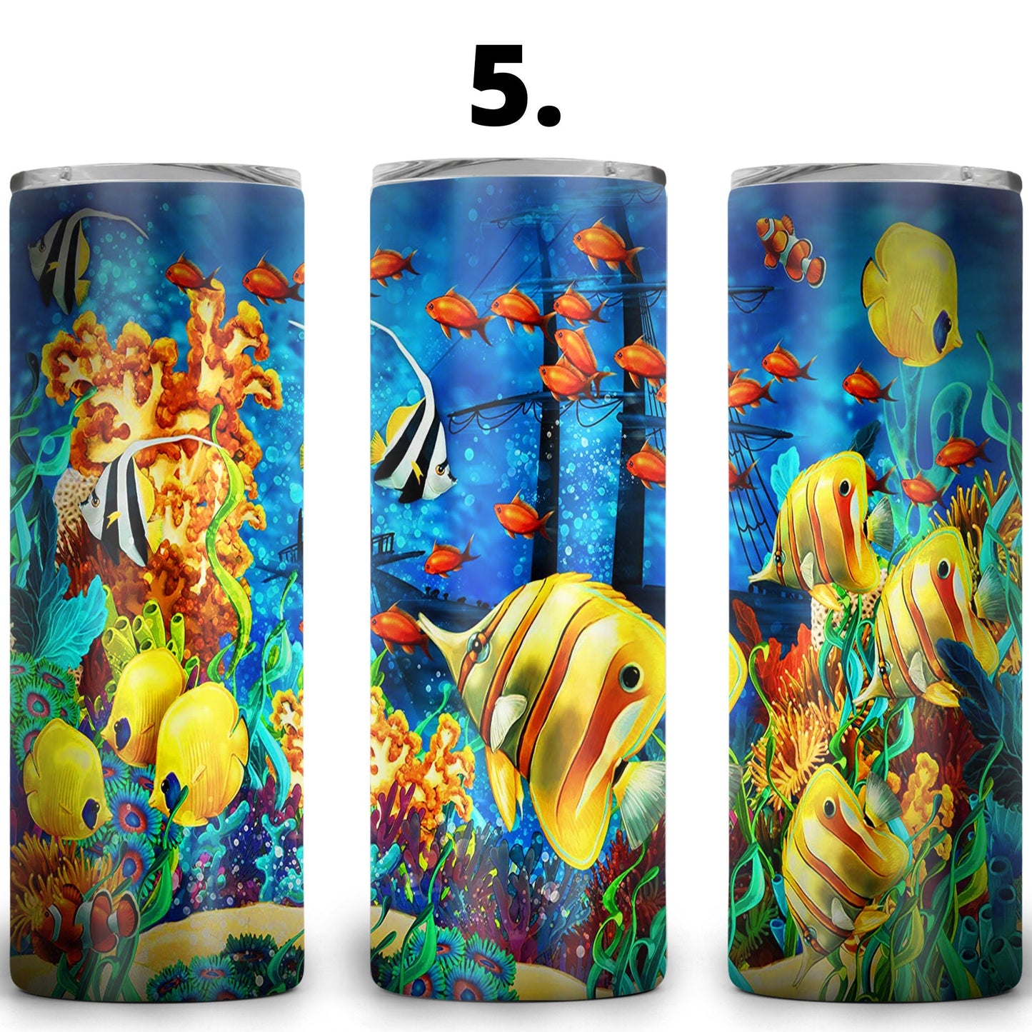 Sea Life Underwater Life Wrap Sublimation, Sublimation, Ready To Press, Print Out Transfer, 20 oz, Skinny Tumbler Transfer, NOT A DIGITAL