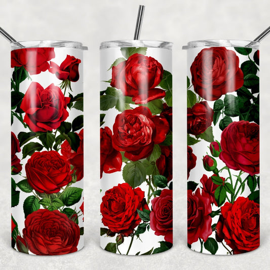 Roses, Sublimation, Ready to Print, Ready To Press, Print Out Transfer, 20 oz, Skinny Tumbler Transfer, NOT A DIGITAL