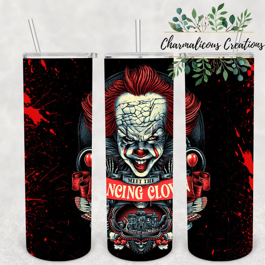 Dancing Clown, Sublimation, Ready To Press, Print Out Transfer, 20 oz Skinny Tumbler Transfer, NOT A DIGITAL