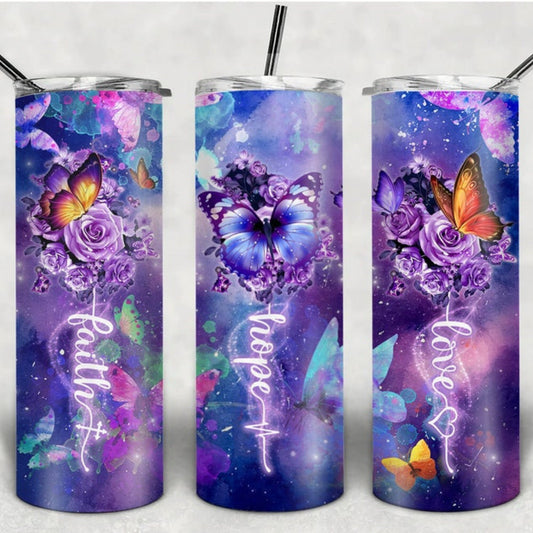 Faith, Love, Hope, Wrap Sublimation, Sublimation, Ready To Press, Print Out Transfer, 20 oz, Skinny Tumbler Transfer, NOT A DIGITAL
