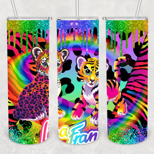 Leopard, Rainbow, 90s, Sublimation, Ready To Press, Ready to Print, Print Out Transfer, 20 oz, Skinny Tumbler Transfer, NOT A DIGITAL