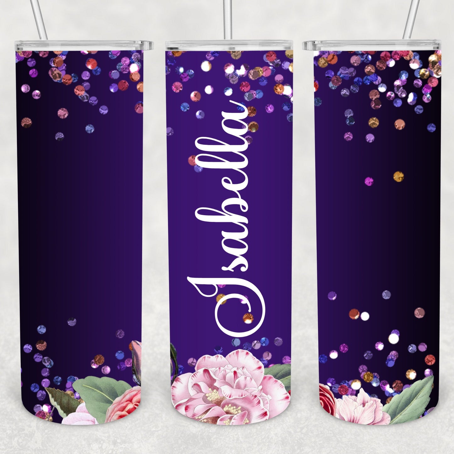 Flower Confetti Glitter, Sublimation, Ready to Print, Ready To Press, Print Out Transfer, 20 oz, Skinny Tumbler Transfer, NOT A DIGITAL