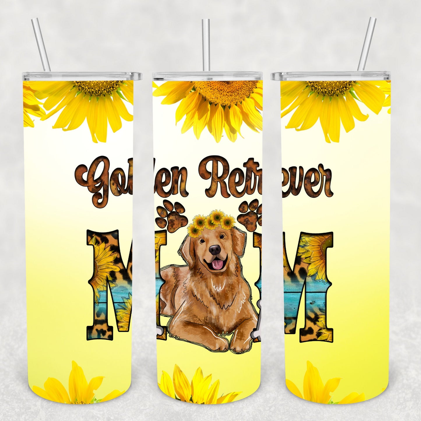 Golden Retriever, Film, Sublimation, Ready To Press, Print Out Transfer, 20 oz, Skinny Tumbler Transfer, NOT A DIGITAL