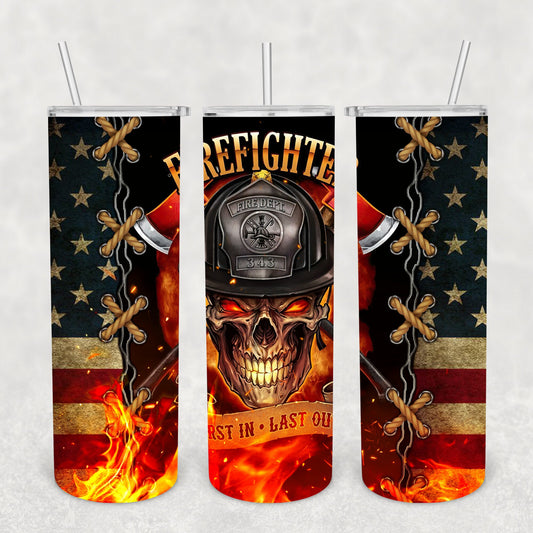Firefighter, Sublimation, Ready To Press, Ready to Print, Print Out Transfer, 20 oz, Skinny Tumbler Transfer, NOT A DIGITAL