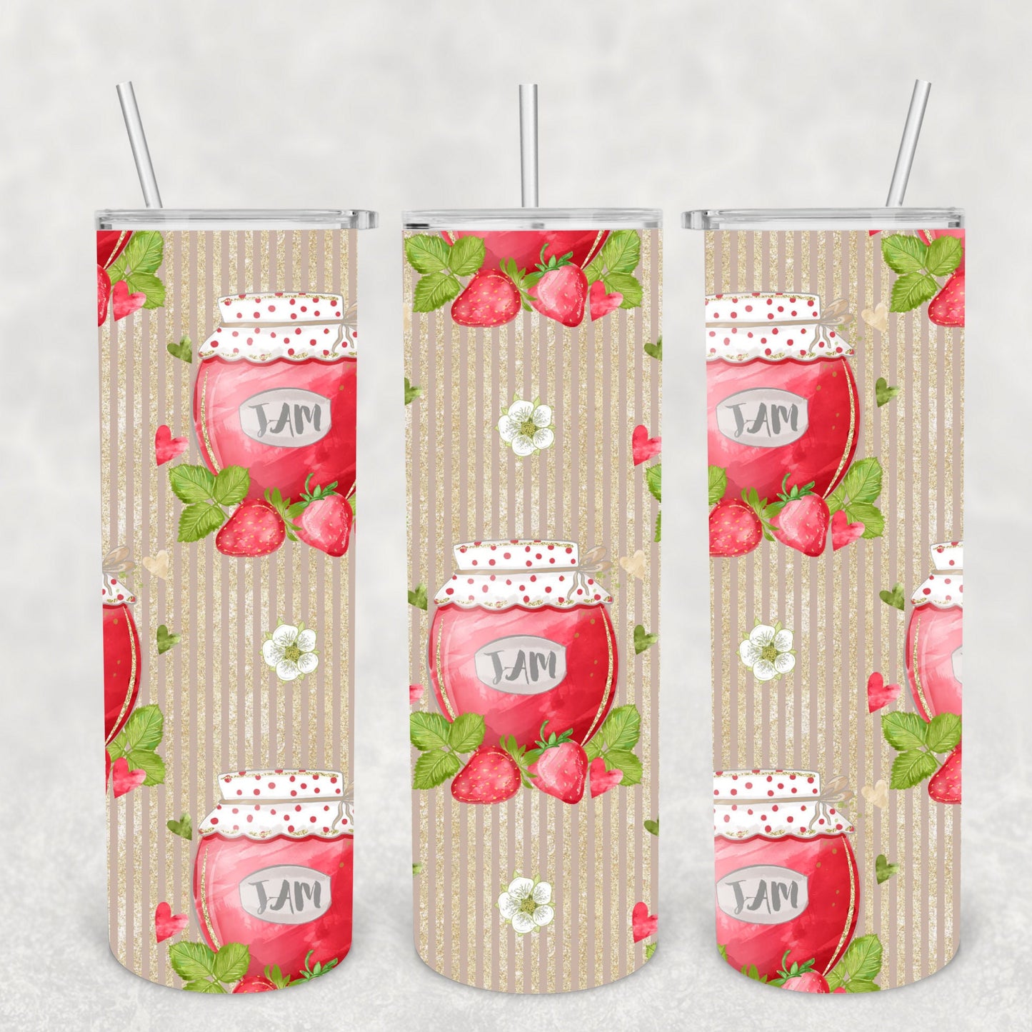 Strawberry Jam, Sublimation, Ready To Press, Print Out Transfer, 20 oz, Skinny Tumbler Transfer, NOT A DIGITAL