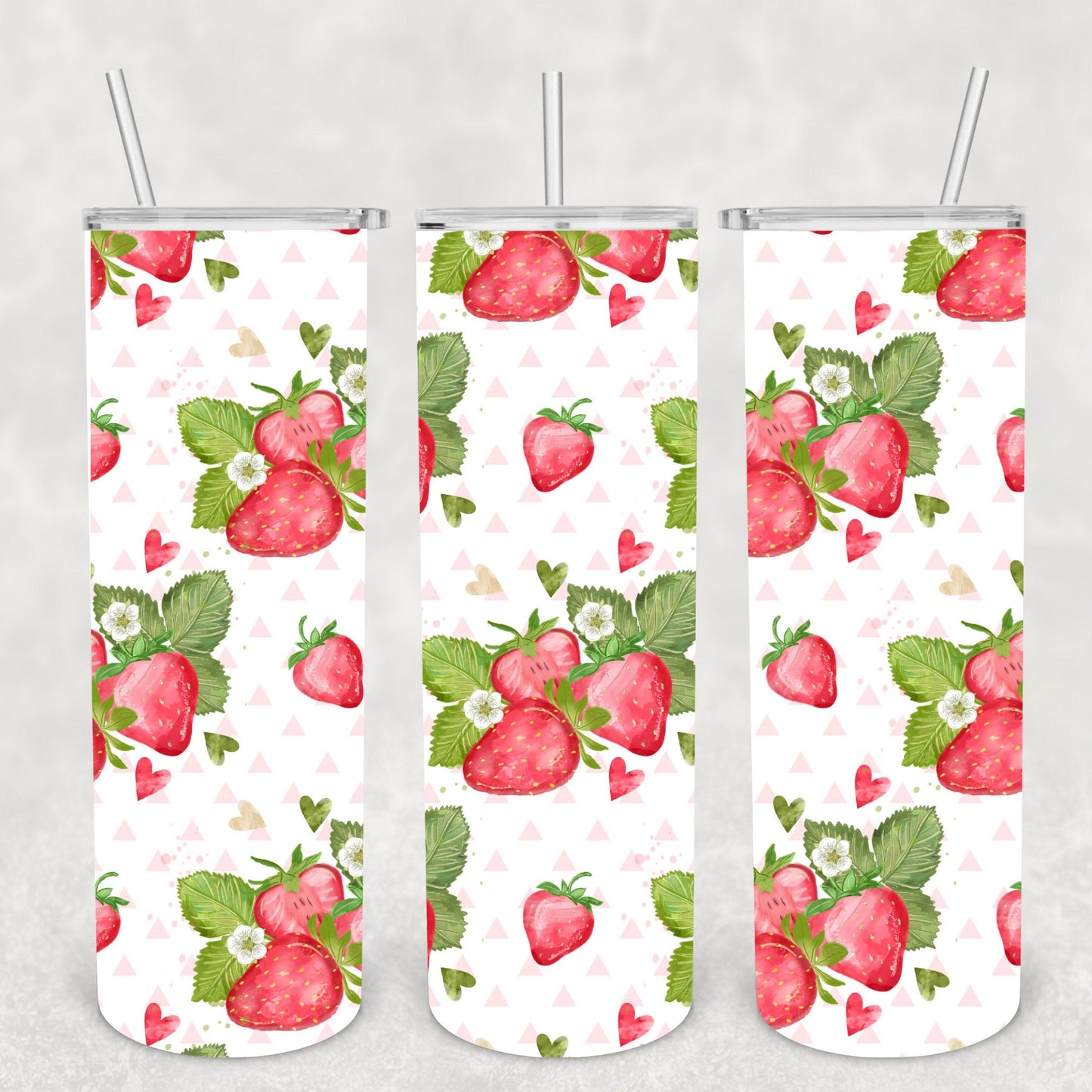 Strawberries, Sublimation, Ready To Press, Print Out Transfer, 20 oz, Skinny Tumbler Transfer, NOT A DIGITAL