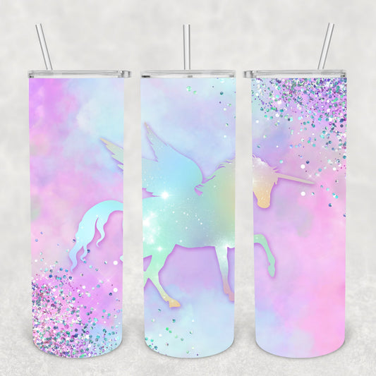 Pink Glitter Unicorn, Sublimation, Ready to Print, Ready To Press, Print Out Transfer, 20 oz, Skinny Tumbler Transfer, NOT A DIGITAL
