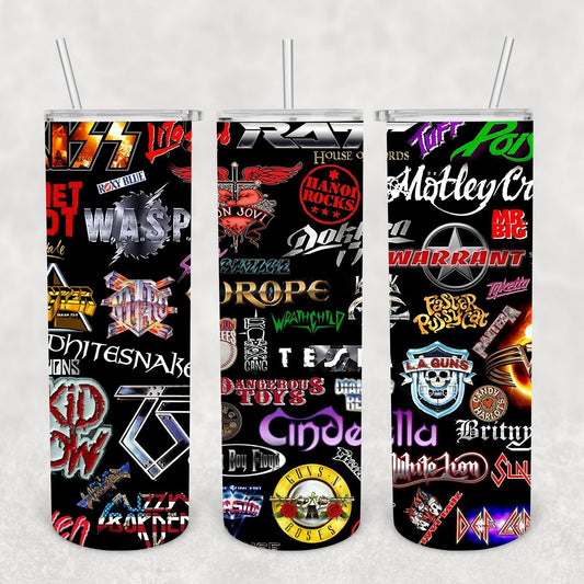 Rock Band, Sublimation, Ready to Print, Ready To Press, Print Out Transfer, 20 oz, Skinny Tumbler Transfer, NOT A DIGITAL