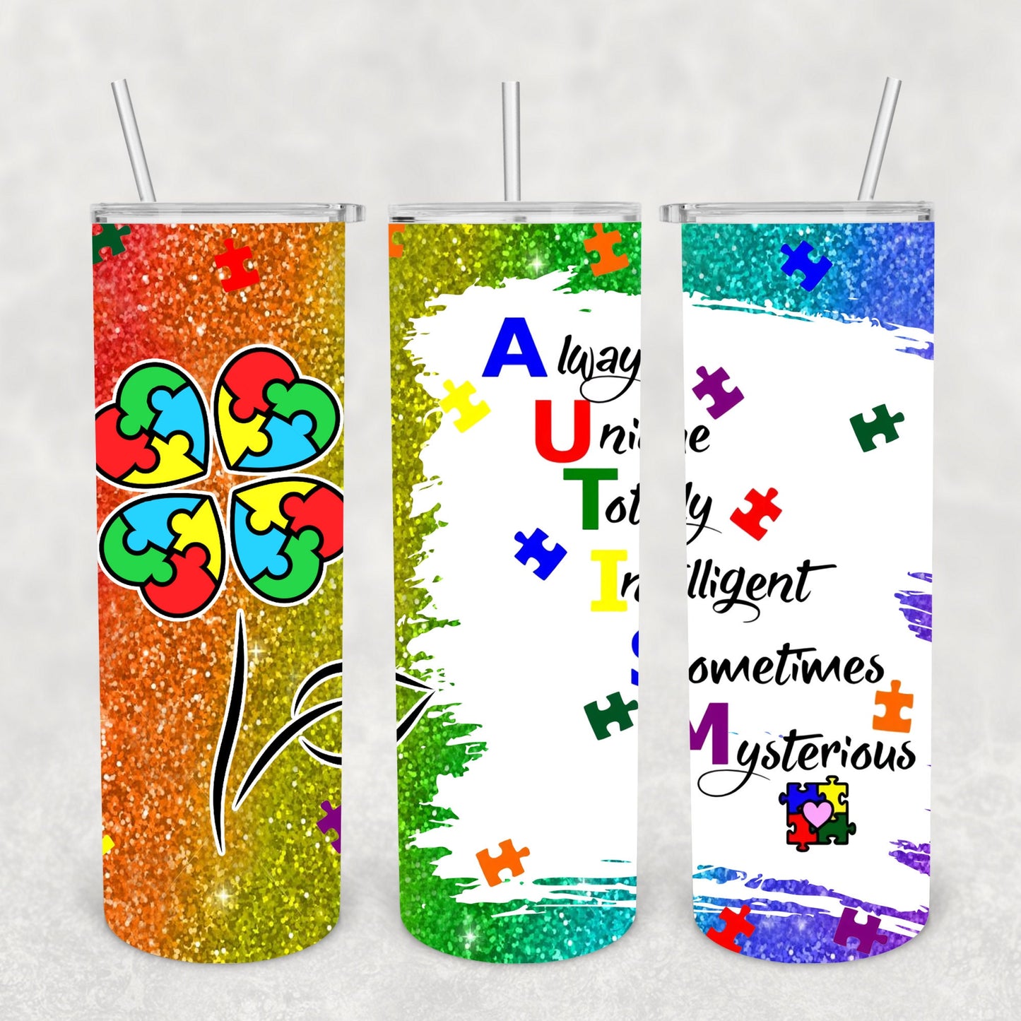 Autism, Sublimation, Ready To Press, Print Out Transfer, 20 oz, Skinny Tumbler Transfer, NOT A DIGITAL