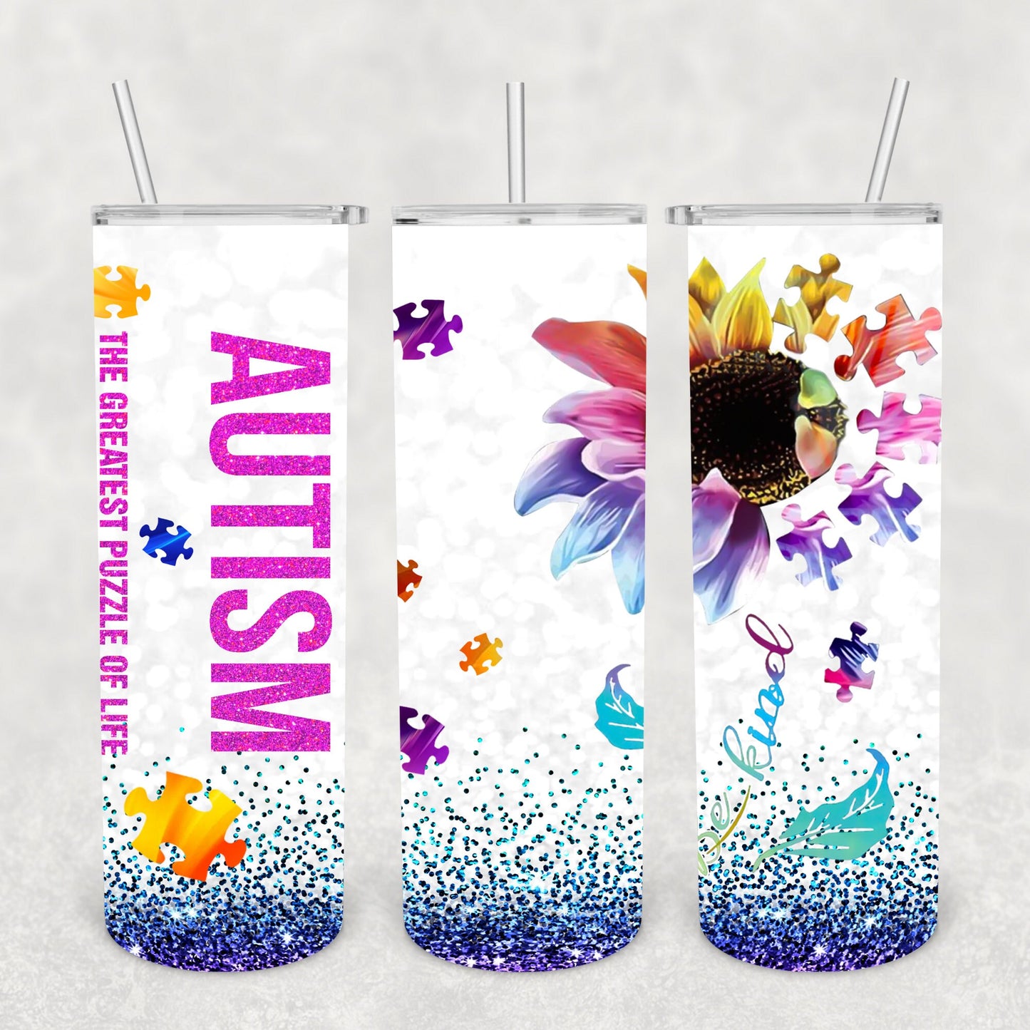 Autism, Sublimation, Ready To Press, Print Out Transfer, 20 oz, Skinny Tumbler Transfer, NOT A DIGITAL