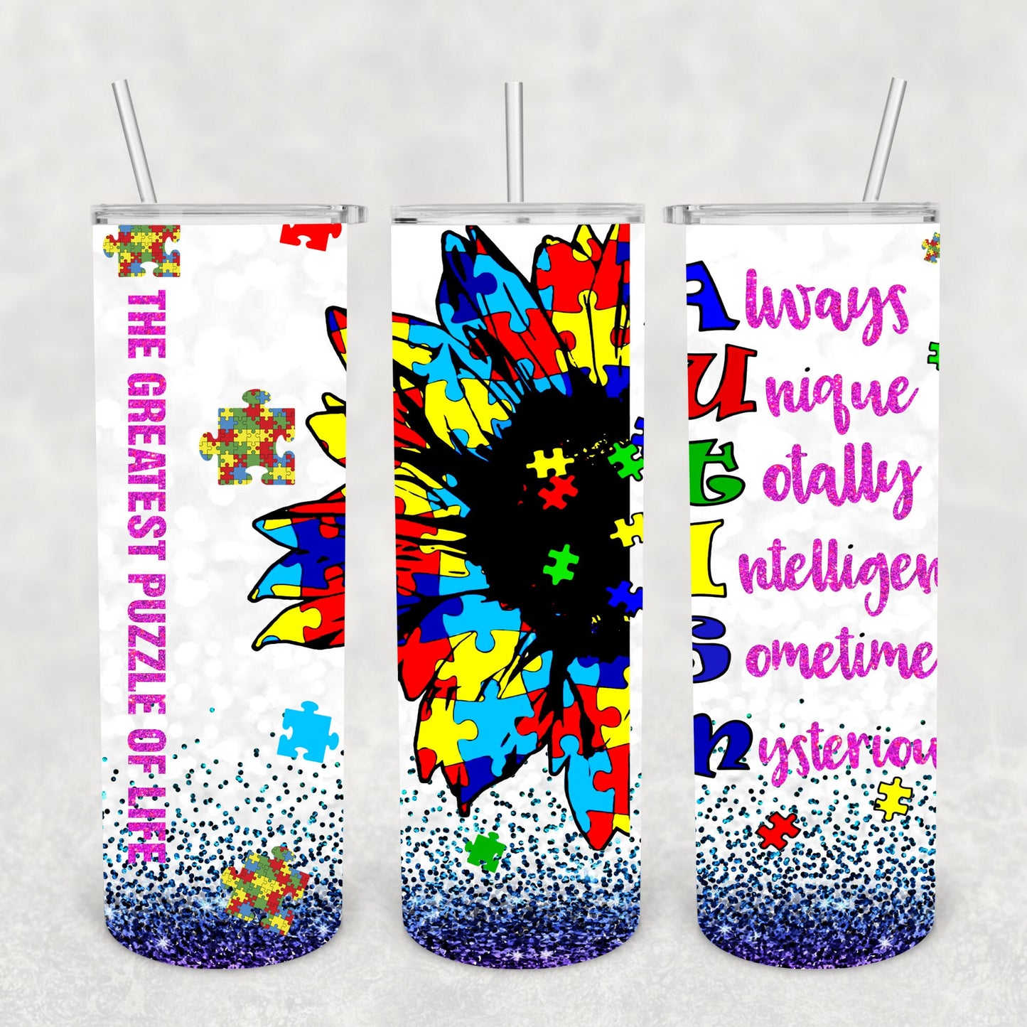 Autism, Sublimation, Ready To Press, Print Out Transfer, 20 oz, Skinny Tumbler Transfer, NOT A DIGITAL