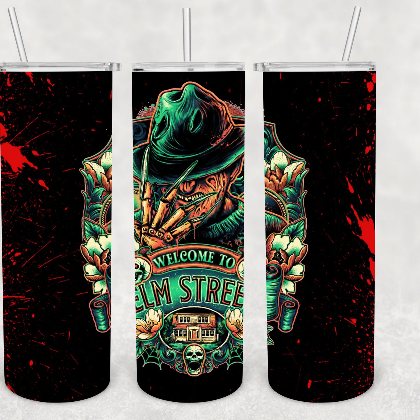 Horror, Sublimation, Ready To Press, Ready to Print, Print Out Transfer, 20 oz, Skinny Tumbler Transfer, NOT A DIGITAL