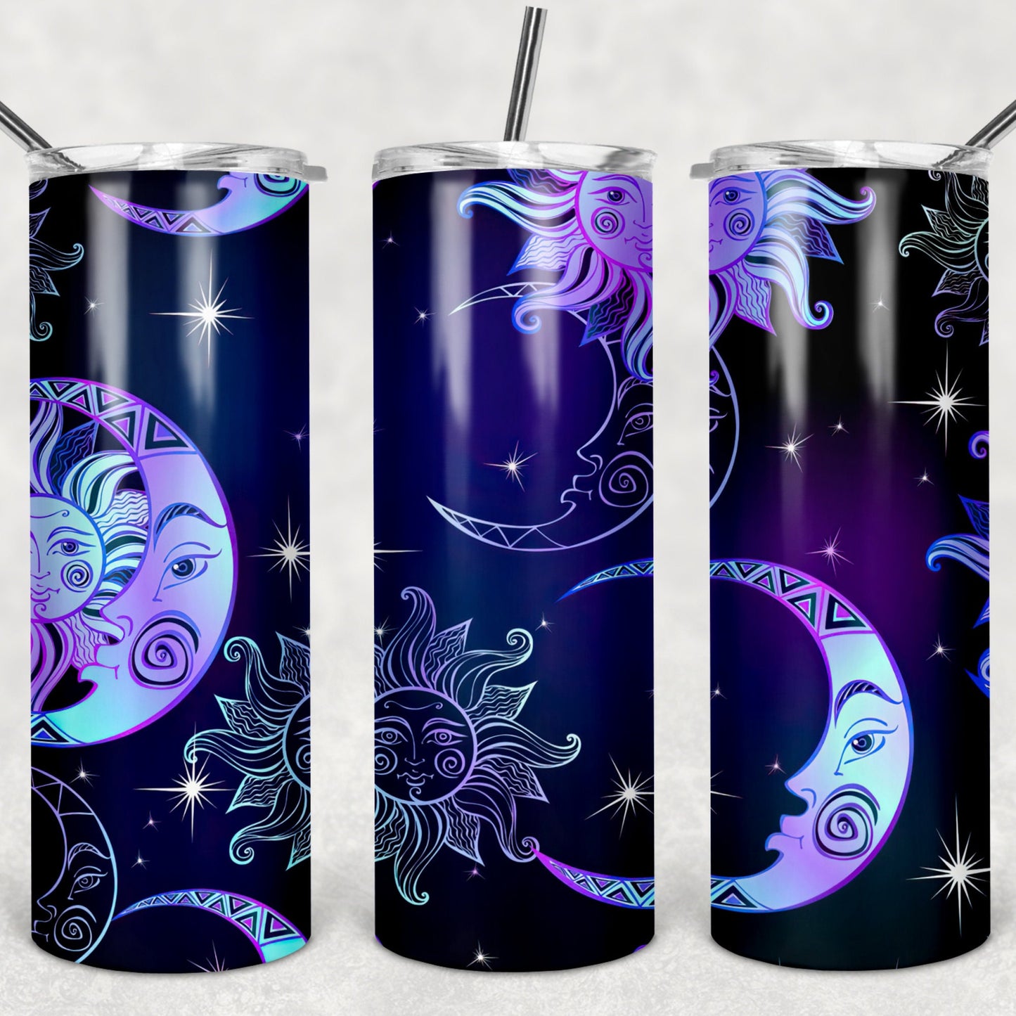 Moon and Stars, Sublimation, Ready to Print, Ready To Press, Print Out Transfer, 20 oz, Skinny Tumbler Transfer, NOT A DIGITAL