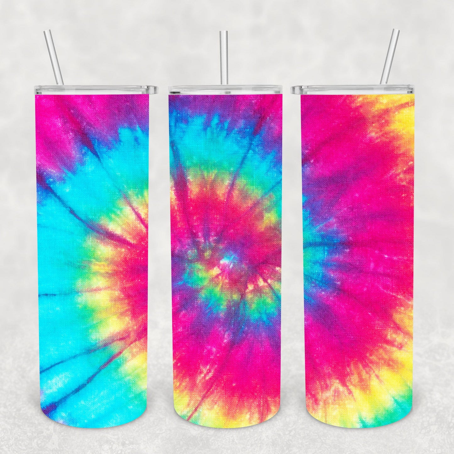 Rainbow Tie Dye, Film, Sublimation, Ready To Press, Print Out Transfer, 20 oz, Skinny Tumbler Transfer, NOT A DIGITAL