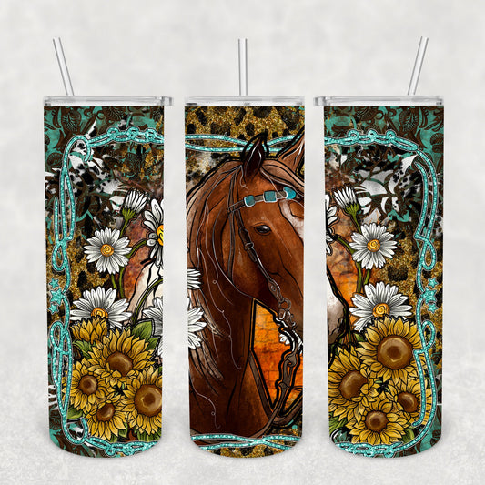 Western Horse, Sublimation, Ready To Press, Ready to Print, Print Out Transfer, 20 oz, Skinny Tumbler Transfer, NOT A DIGITAL