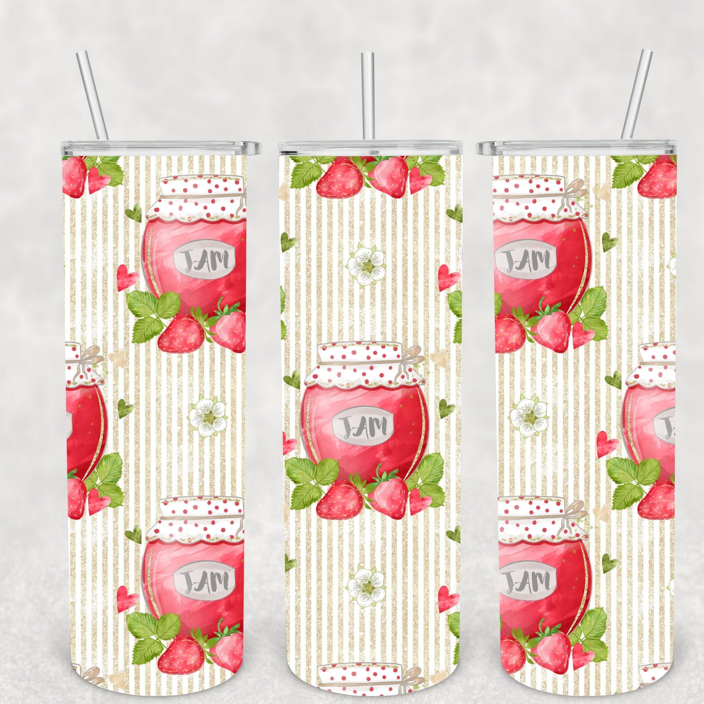 Strawberry Jam, Sublimation, Ready To Press, Print Out Transfer, 20 oz, Skinny Tumbler Transfer, NOT A DIGITAL