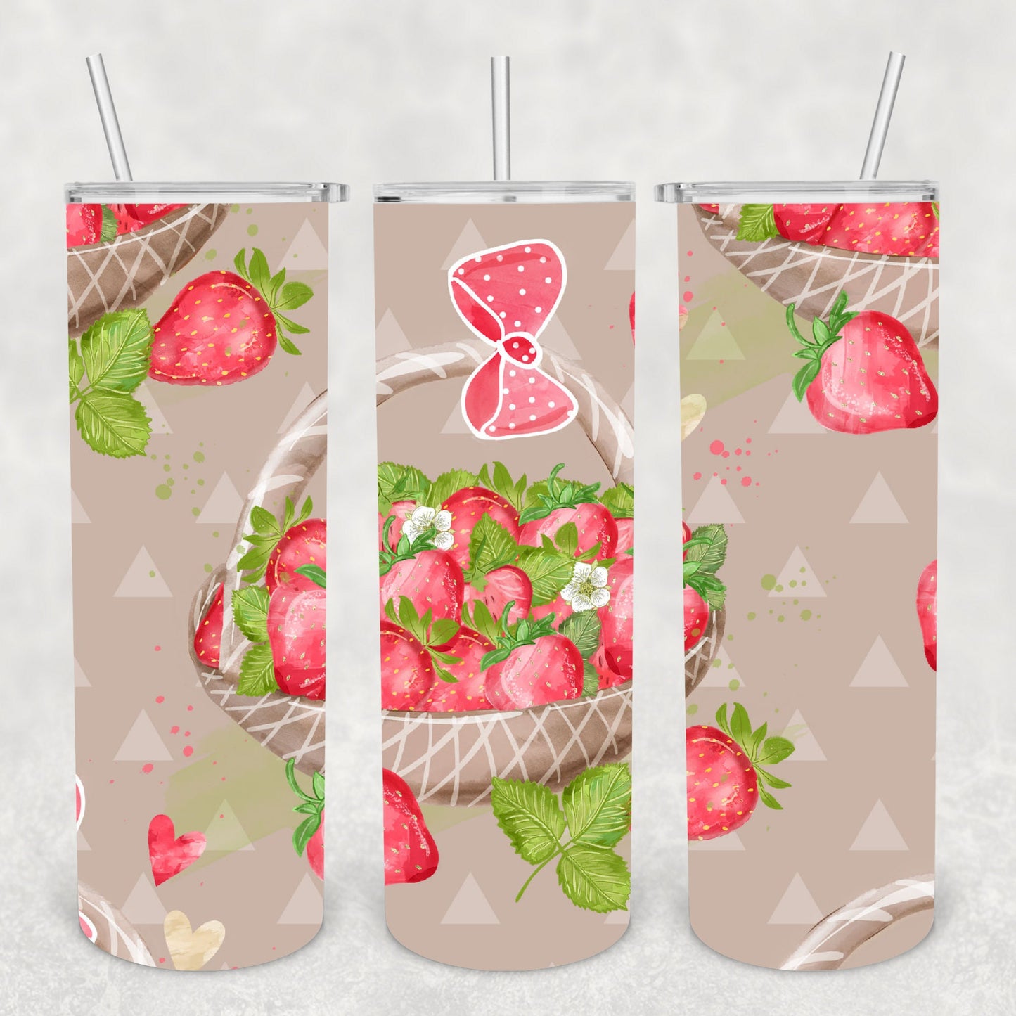 Strawberry Basket, Sublimation, Ready To Press, Print Out Transfer, 20 oz, Skinny Tumbler Transfer, NOT A DIGITAL