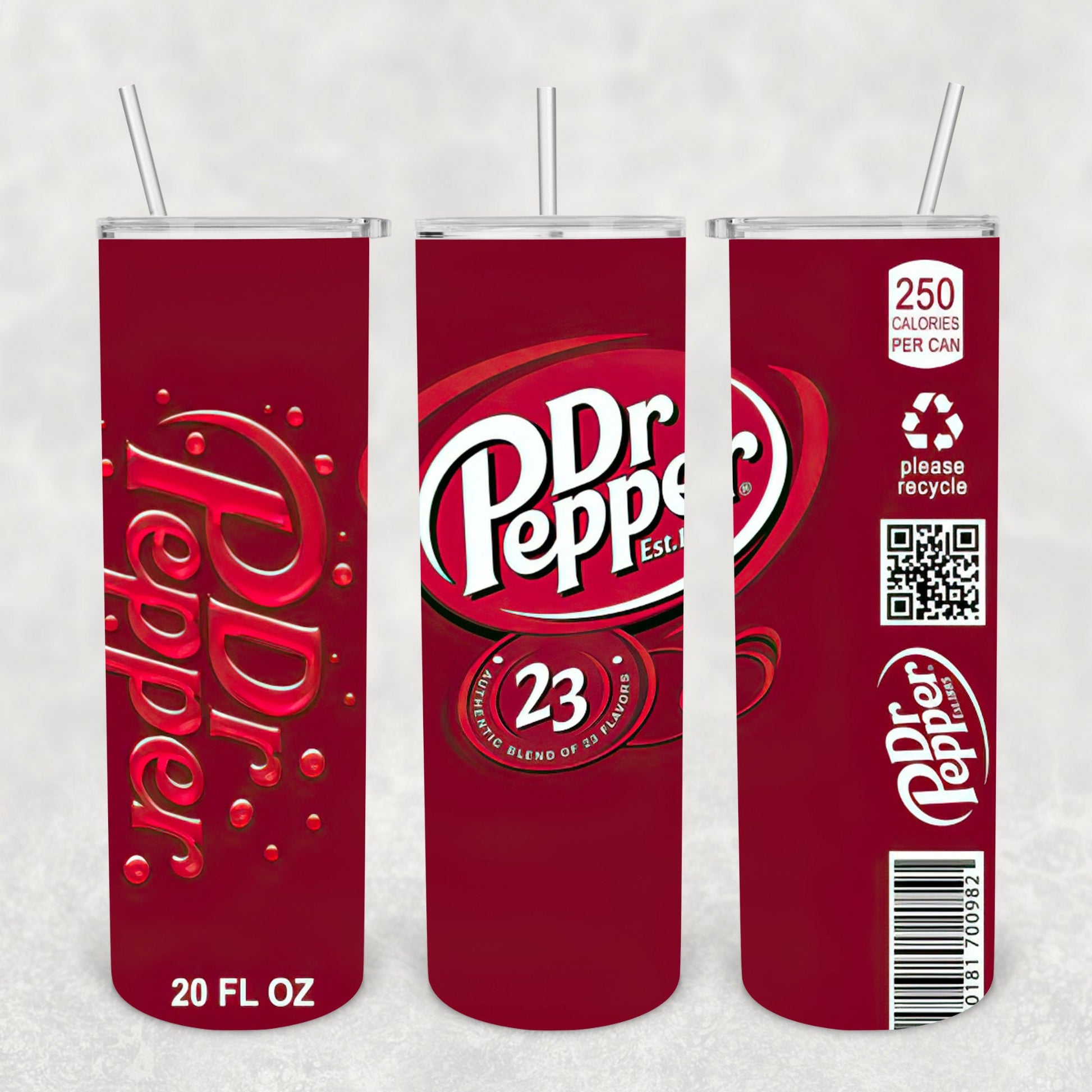 Dr. Pepper Soda Pop Themed 20oz Tumbler