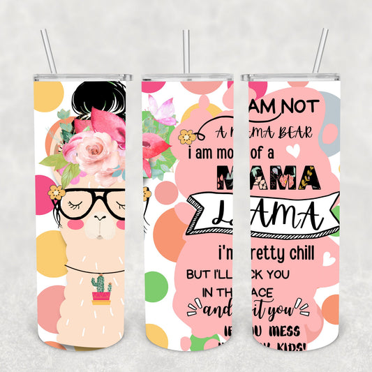 Mama Llama, Sublimation, Ready To Press, Print Out Transfer, 20 oz, Skinny Tumbler Transfer, NOT A DIGITAL