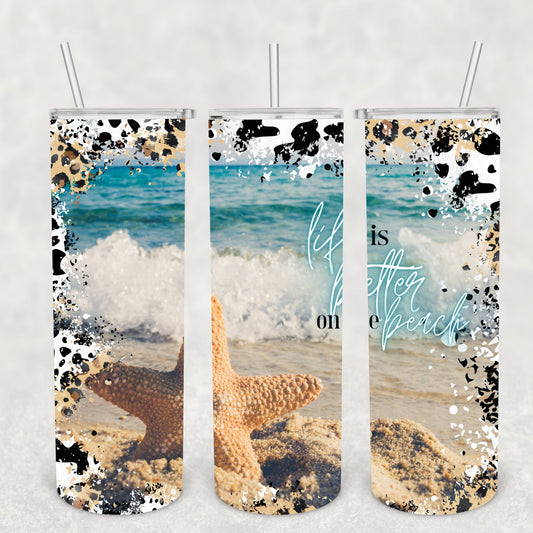 Life is Better at the Beach, Sublimation, Ready to Print, Ready To Press, Print Out Transfer, 20 oz, Skinny Tumbler Transfer, NOT A DIGITAL