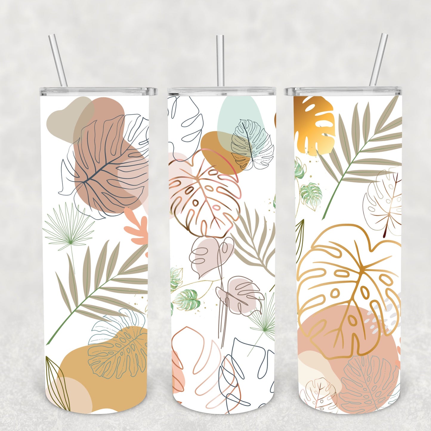 Boho Monstera, Sublimation, Ready to Print, Ready To Press, Print Out Transfer, 20 oz, Skinny Tumbler Transfer, NOT A DIGITAL