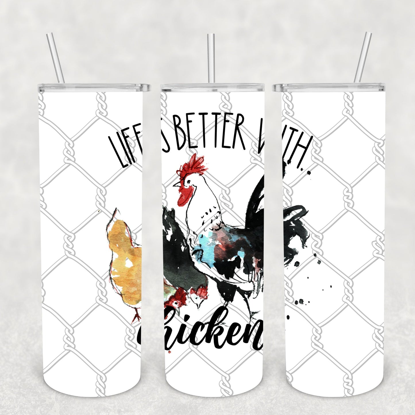 Life with Chickens, Sublimation, Ready to Print, Ready To Press, Print Out Transfer, 20 oz, Skinny Tumbler Transfer, NOT A DIGITAL