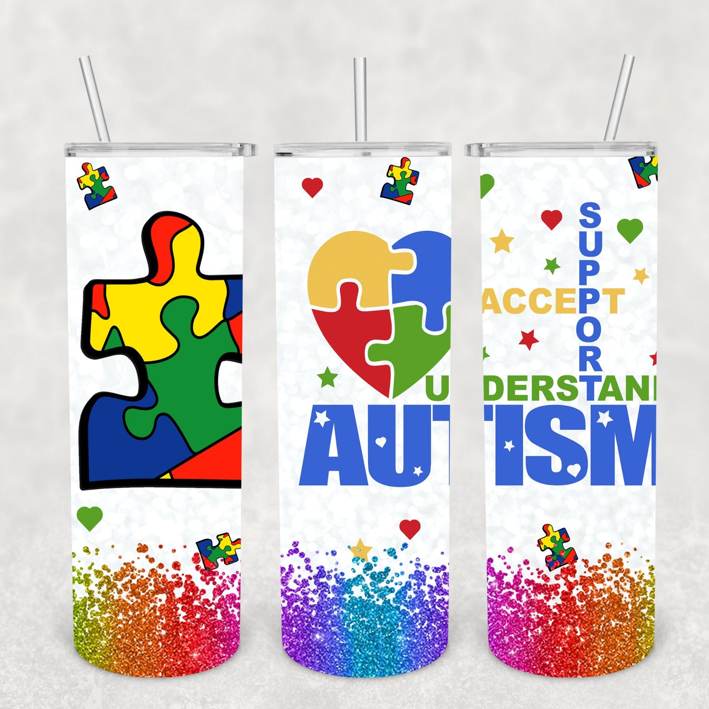 Autism, Sublimation, Ready To Press, Print Out Transfer, 20 oz, Skinny Tumbler Transfer, NOT A DIGITAL