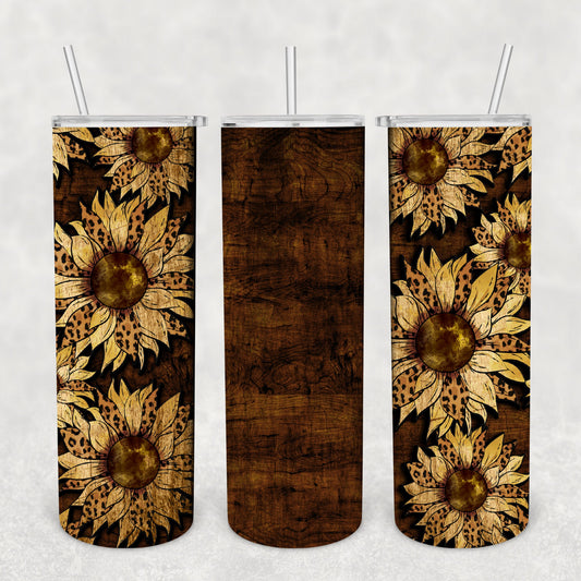 Sunflower Wood, Sublimation, Ready to Print, Ready To Press, Print Out Transfer, 20 oz, Skinny Tumbler Transfer, NOT A DIGITAL