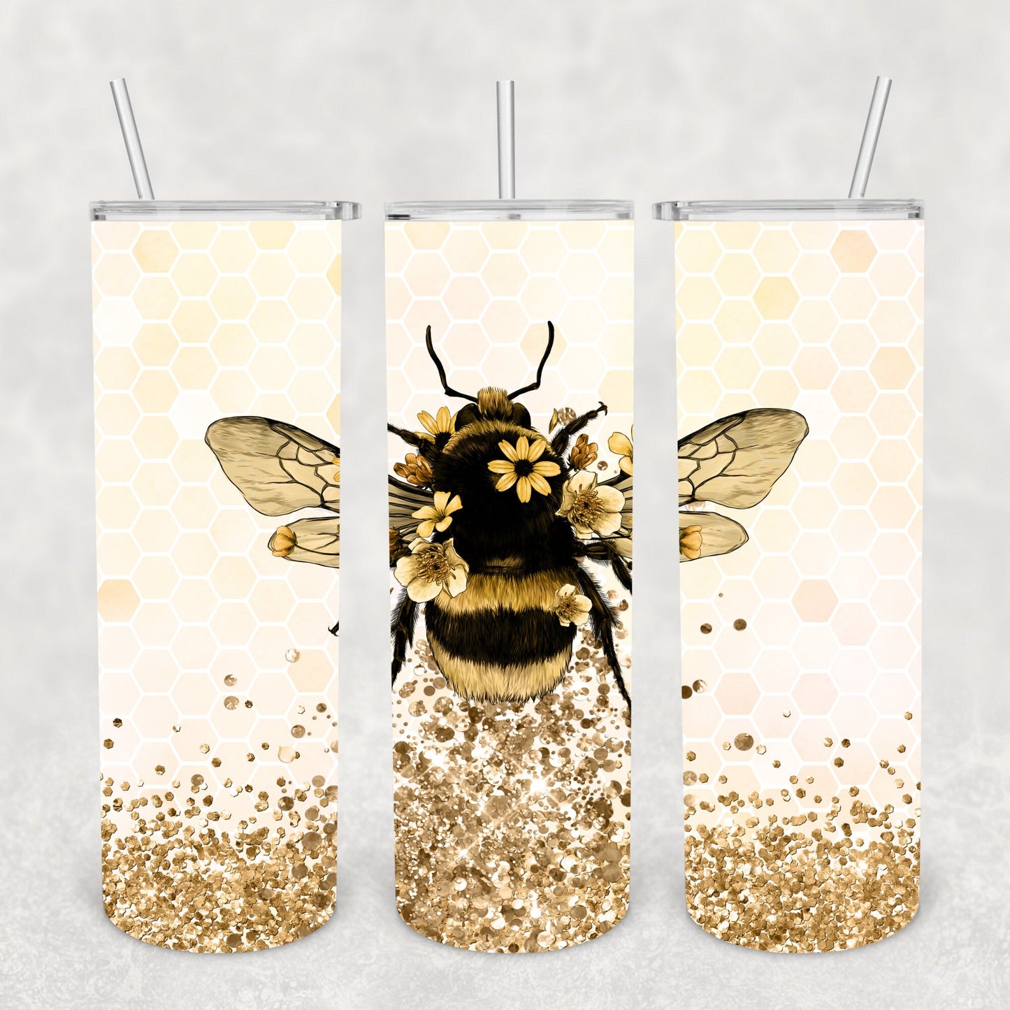 Bee Glitter, Sublimation, Ready To Press, Print Out Transfer, 20 oz, Skinny Tumbler Transfer, NOT A DIGITAL