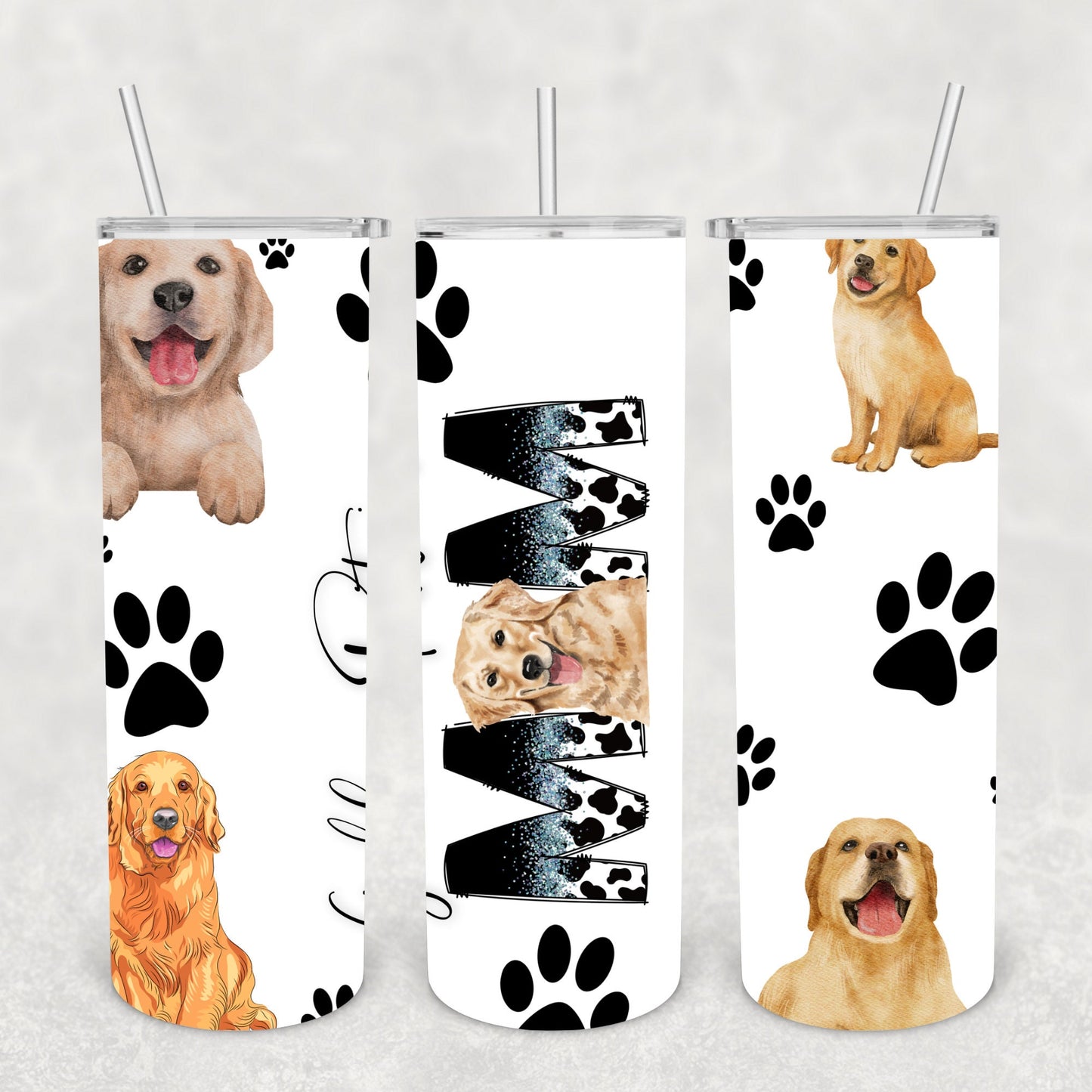 Golden Retriever Mom, Sublimation, Ready To Press, Print Out Transfer, 20 oz, Skinny Tumbler Transfer, NOT A DIGITAL