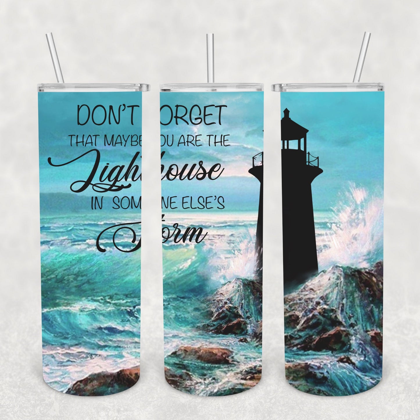 Lighthouse & Inspiration, Sublimation, Ready To Press, Print Out Transfer, 20 oz, Skinny Tumbler Transfer, NOT A DIGITAL