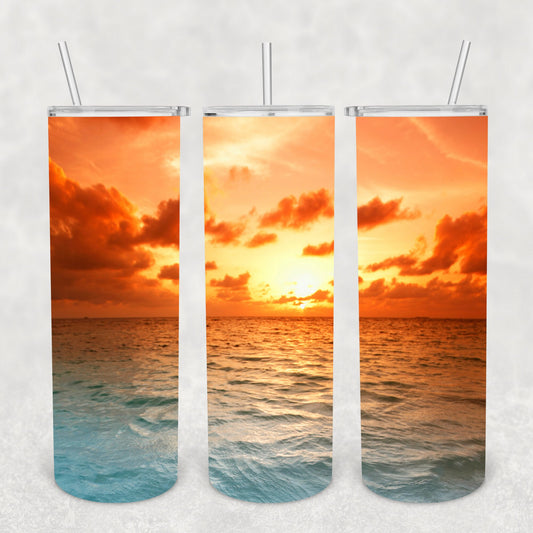 Sunset, Sublimation, Ready To Press, Print Out Transfer, 20 oz, Skinny Tumbler Transfer, NOT A DIGITAL