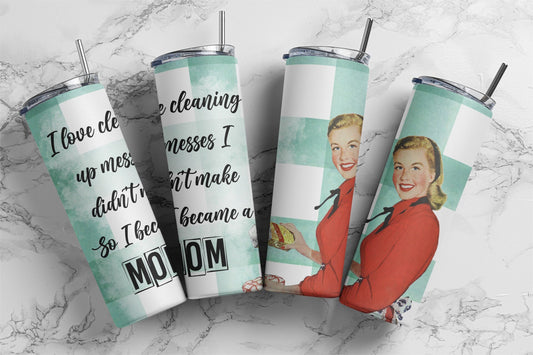 Retro Housewives, Sublimation, Ready To Press, Print Out Transfer, 20 oz, 12 oz. Skinny Tumbler Transfer, NOT A DIGITAL