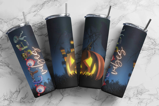 October Vibes, Sublimation, Ready To Press, Ready to Print, Print Out Transfer, 20 oz, Skinny Tumbler Transfer, NOT A DIGITAL