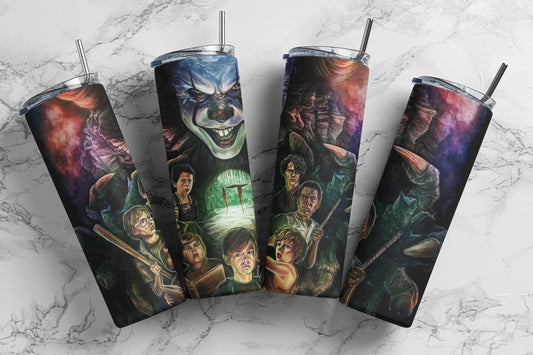 Horror, Sublimation, Ready To Press, Ready to Print, Print Out Transfer, 20 oz, Skinny Tumbler Transfer, NOT A DIGITAL