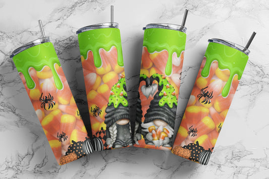 Candy Corn Gnomes, Sublimation, Ready To Press, Print Out Transfer, 20 oz Skinny Tumbler Transfer, NOT A DIGITAL