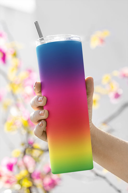 Rainbow Ombre, Sublimation, Ready To Press, Print Out Transfer, 20 oz, Skinny Tumbler Transfer, NOT A DIGITAL