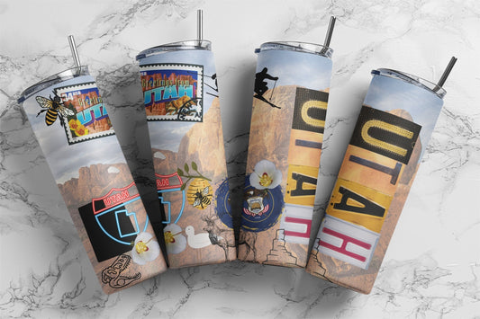 Utah, Sublimation, Ready To Press, Print Out Transfer, 20 oz, Skinny Tumbler Transfer, NOT A DIGITAL