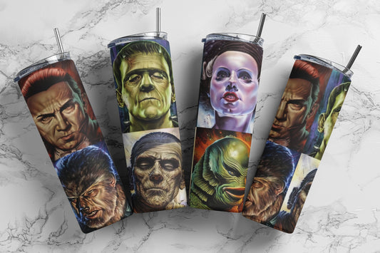 Horror, Sublimation, Ready To Press, Ready to Print, Print Out Transfer, 20 oz, Skinny Tumbler Transfer, NOT A DIGITAL