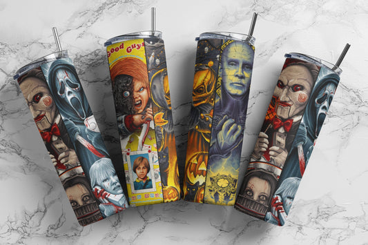 Horror, Sublimation, Ready To Press, Ready to Print, Print Out Transfer, 20 oz, Skinny Tumbler Transfer, NOT A DIGITAL