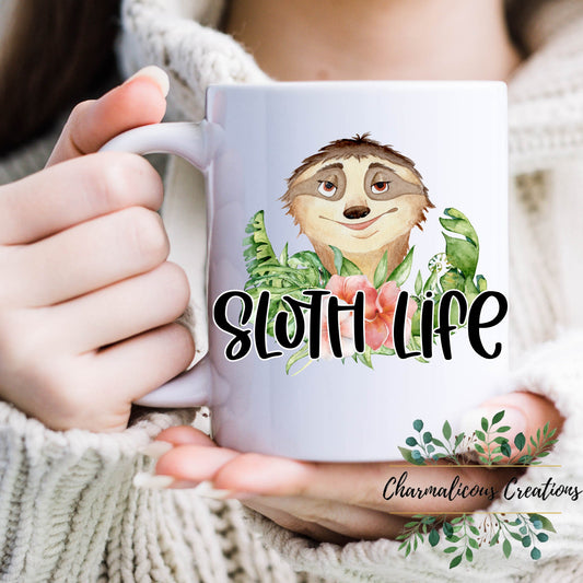 Sloth, Sublimation, Ready To Press, Print Out Transfer,11 oz., 12 oz., 15 oz., NOT A DIGITAL Cost 3.25 for 4 designs on one sheet