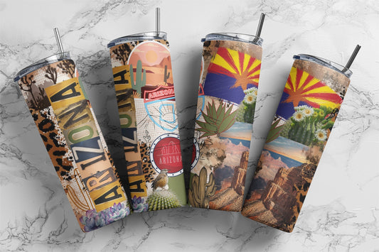 Arizona, Sublimation, Ready To Press, Print Out Transfer, 20 oz Skinny, 12 oz. Skinny Tumbler Transfer, NOT A DIGITAL